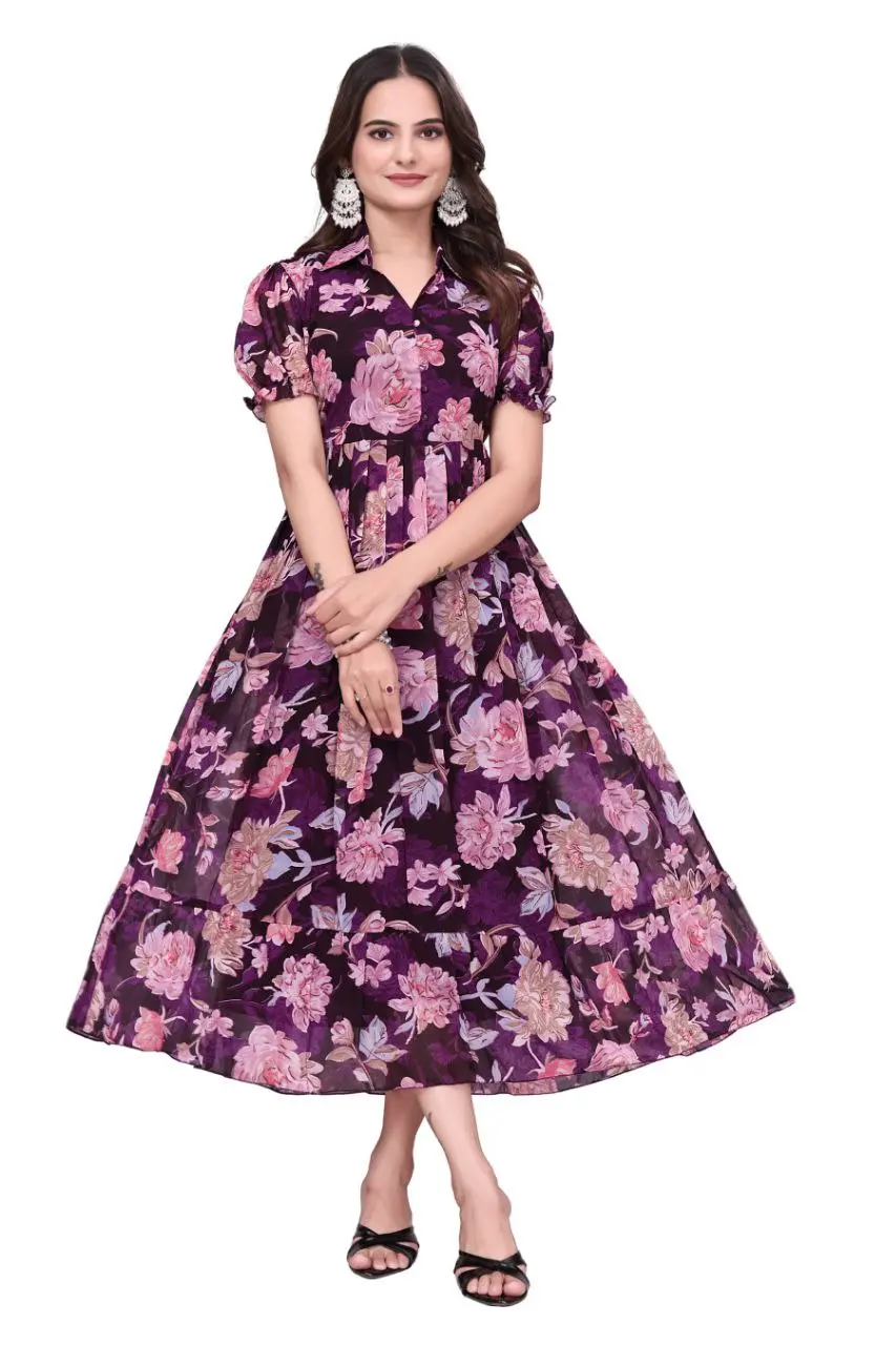 RM Gergette Gown Frock With Digital Printed Collection