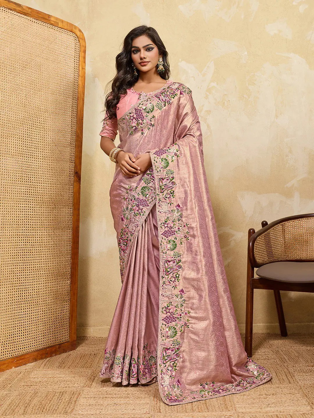 Kiara Radha Krishna Wedding Wear Pure Silk Saree With Embroidery Work