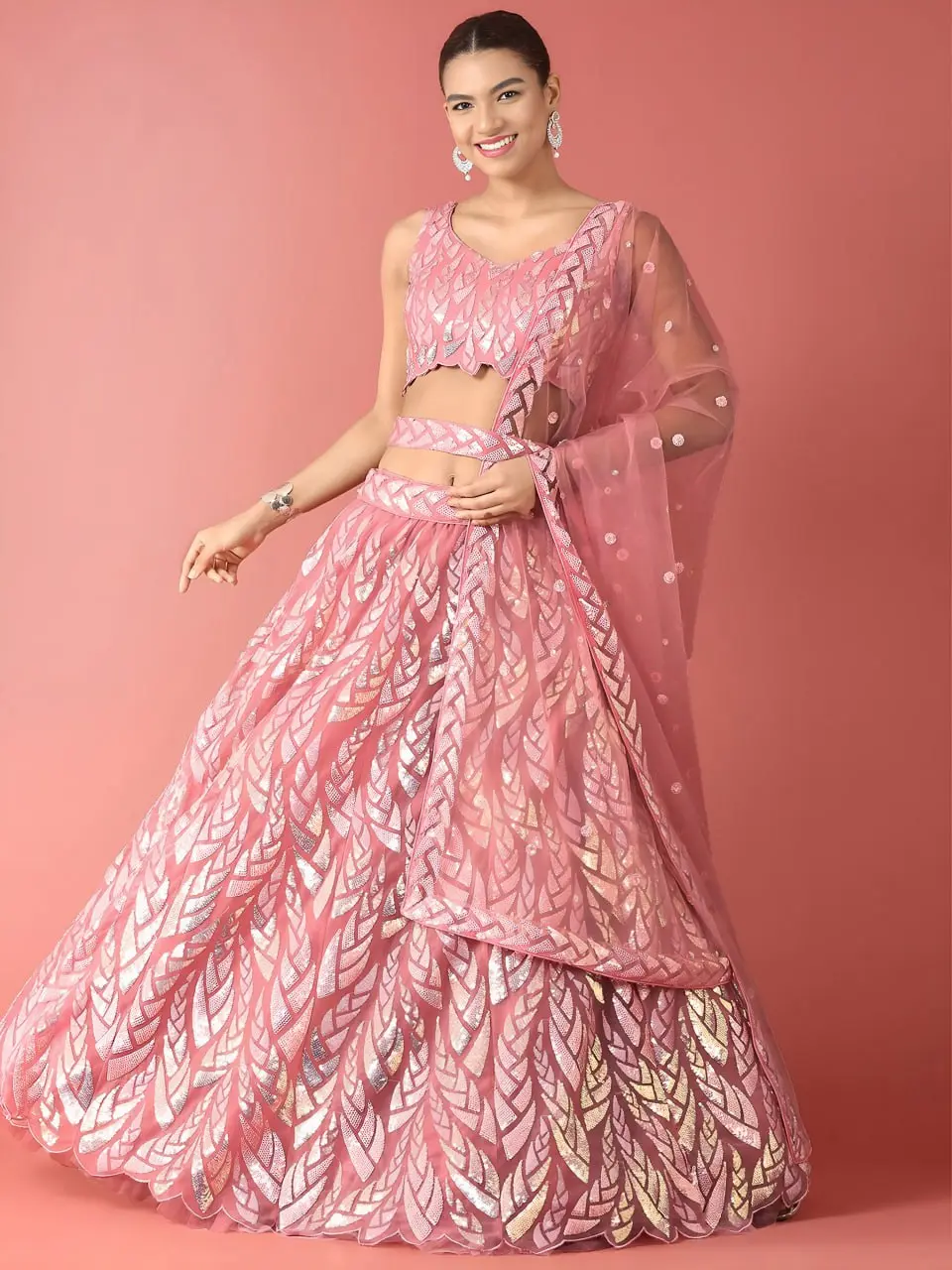 Zeel 15101 Pink Soft Net Wending Lehenga Choli Tradition Collection