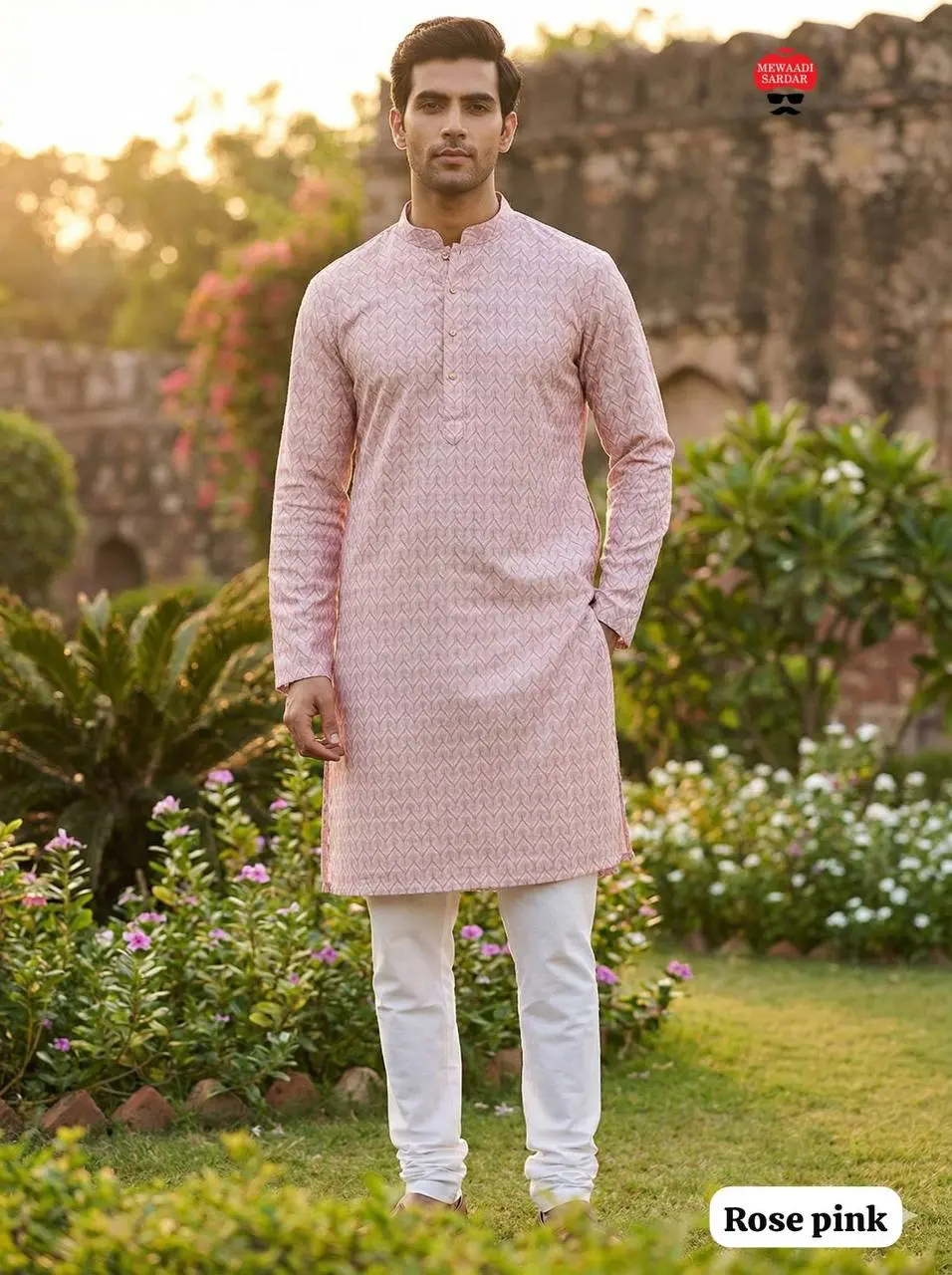 2016 Dhurandhar Silk Kurta Pajama Pink party Wear Collection