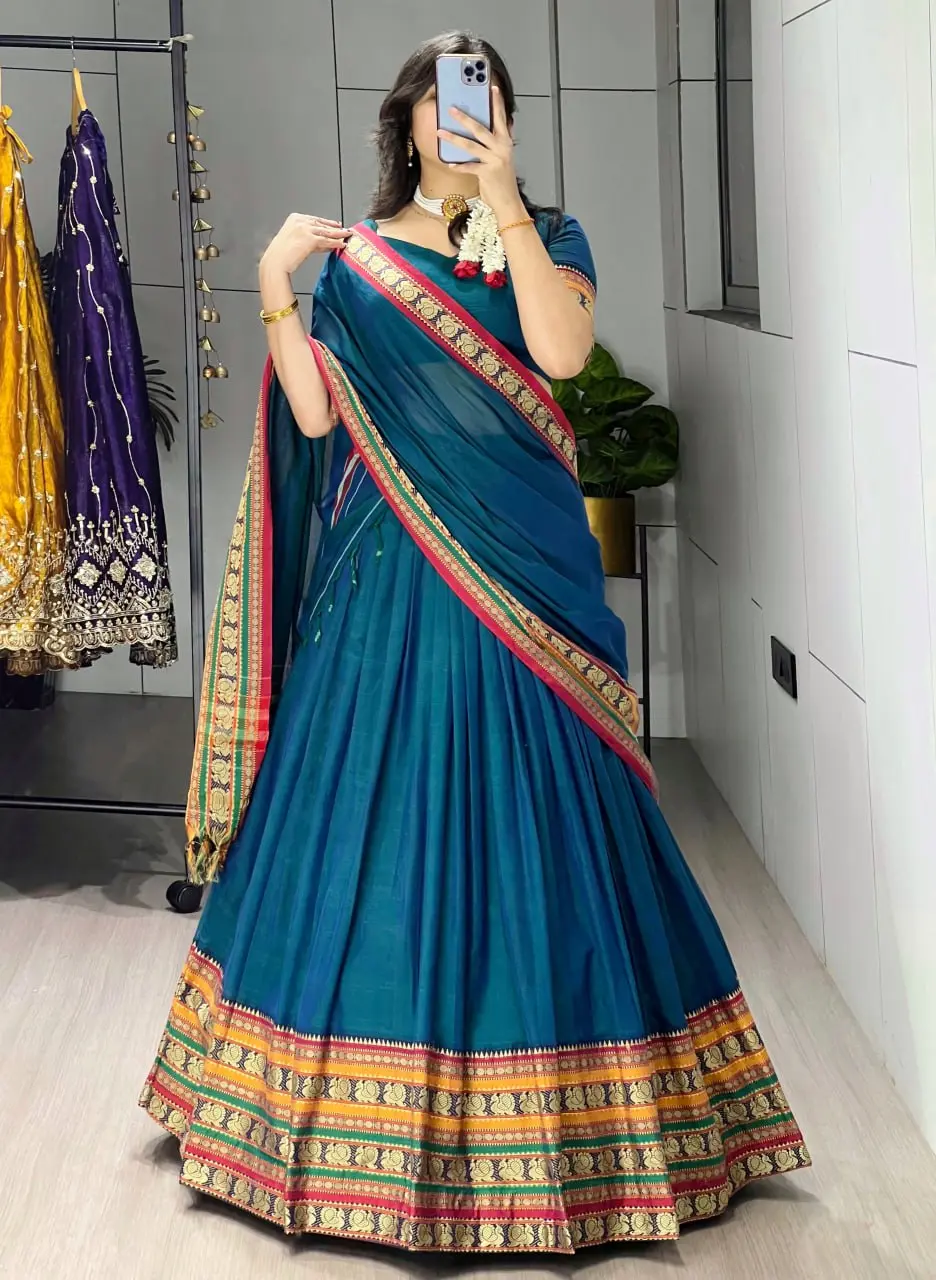 WMT 8127 Pure Chanderi Cotton Lehenga Choli Party Wear Collection