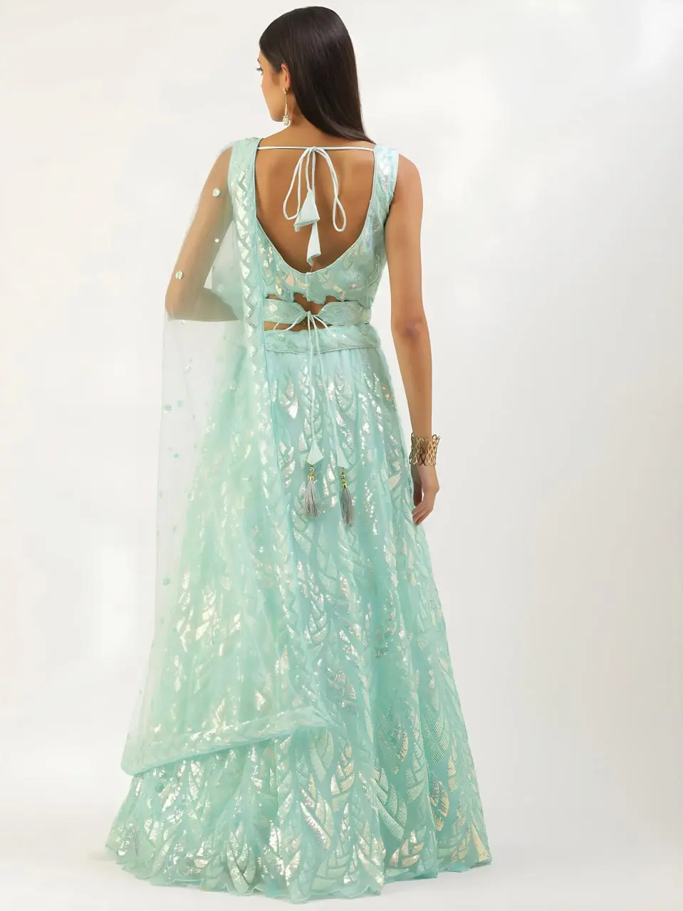 Zeel 15101 Sky Blue Soft Net Wending Lehenga Choli Collection