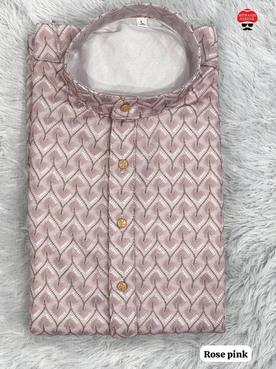 2016 Dhurandhar Silk Kurta Pajama Pink party Wear Collection