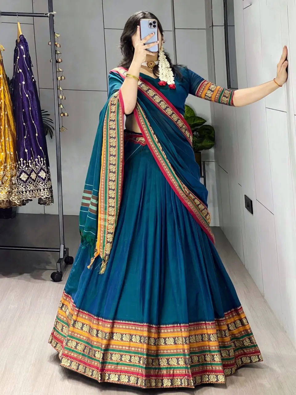 WMT 8127 Pure Chanderi Cotton Lehenga Choli Party Wear Collection