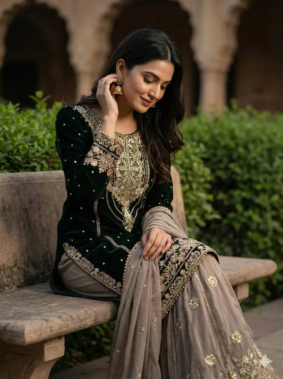 Sabina 1706 Soft Georgette Black Sharara Suit Design