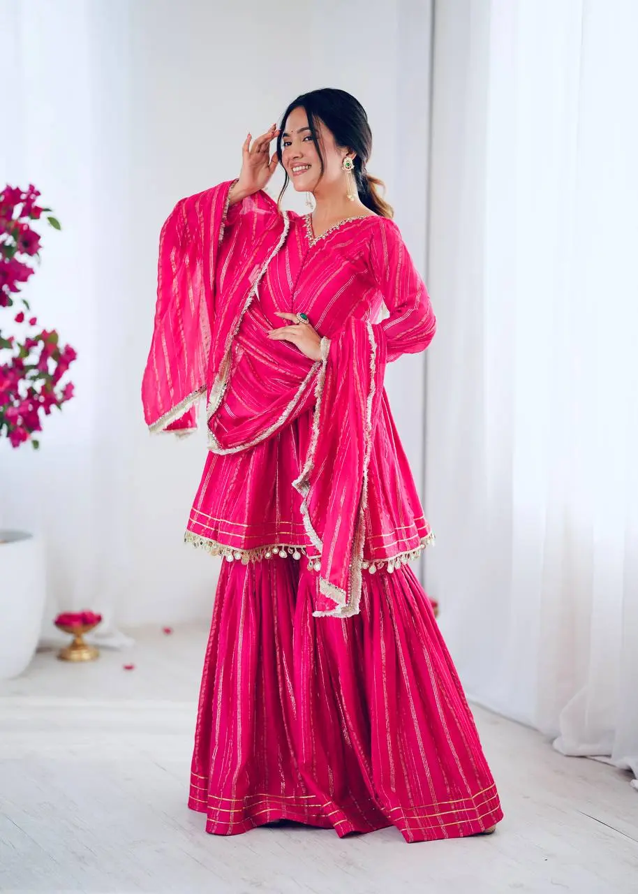 Sabina 5300 Rani Mal Chanderi Festival Readymade Sharara Suit
