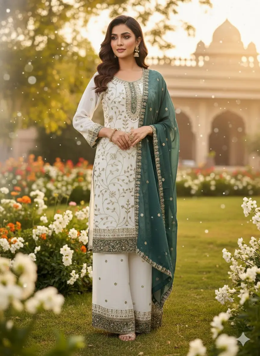 Buy ASD 7103 Georgette Kurti Palazzo Eid Collection Usa 2026