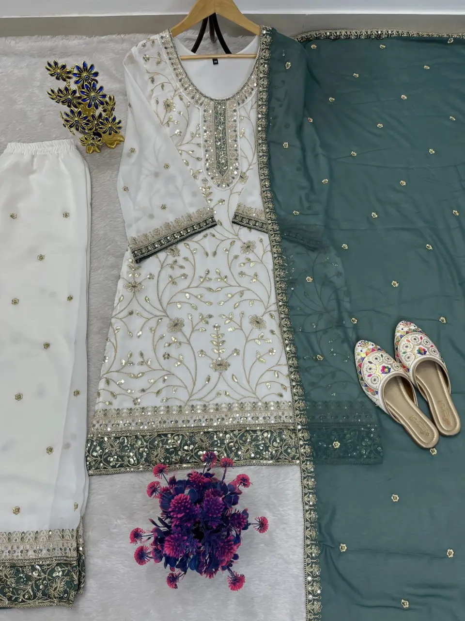 Buy ASD 7103 Georgette Kurti Palazzo Eid Collection Usa 2026